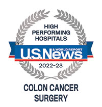 U.S. News & World Report - High Performing: colon cancer surgery