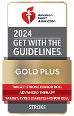 Get with the Guidelines Stroke Gold Plus award from the American Heart Association